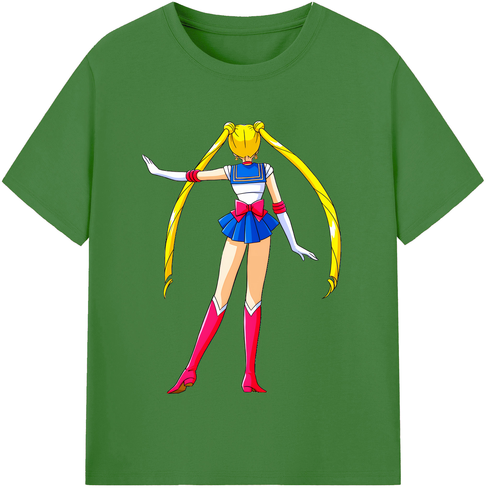 （画像用） 美少女戦士セーラームーン 月野 うさぎ つきの うさぎ Sailor Moon Tsukino Usagi レディースカジュアルプリントTシャツ（綿100％）